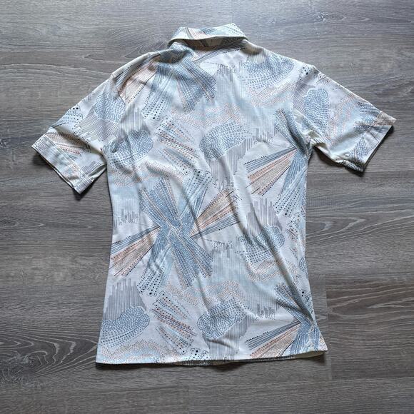 Vintage 1970's JC Penney Button Up Shirt Euro Psychedelic Mens Top Size S/M - Picture 2 of 8